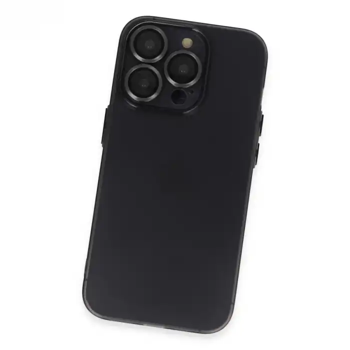 İphone 14 Pro Kılıf Luko Lens Silikon - Siyah