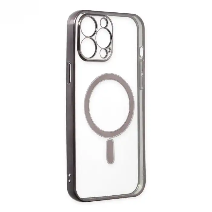 İphone 14 Pro Kılıf Magneticsafe Lazer Silikon - Siyah