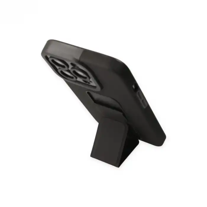 İphone 14 Pro Kılıf Mega Standlı Silikon - Siyah