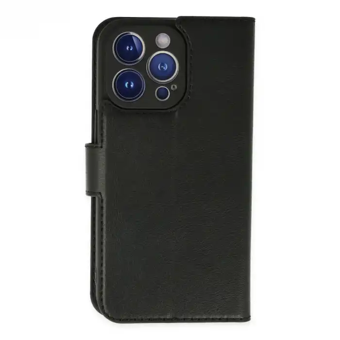 İphone 14 Pro Kılıf Trend S Plus Kapaklı Kılıf - Siyah