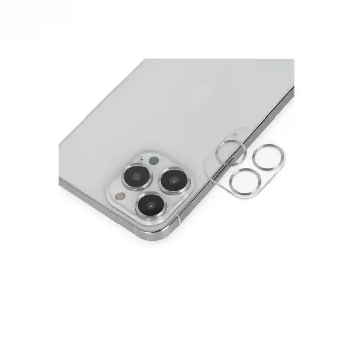 İphone 14 Pro Max Band Metal Kamera Lens - Gümüş