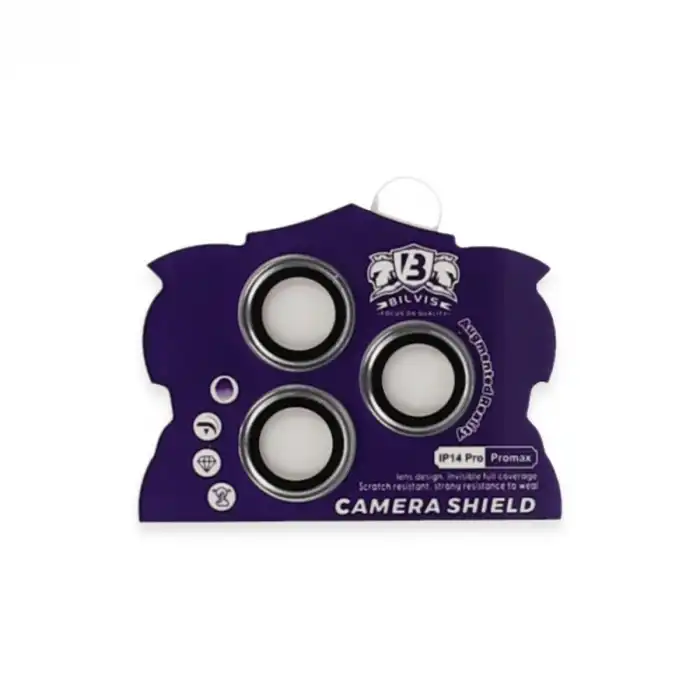 İphone 14 Pro Max Bilvis Titan Kamera Lens - Gümüş