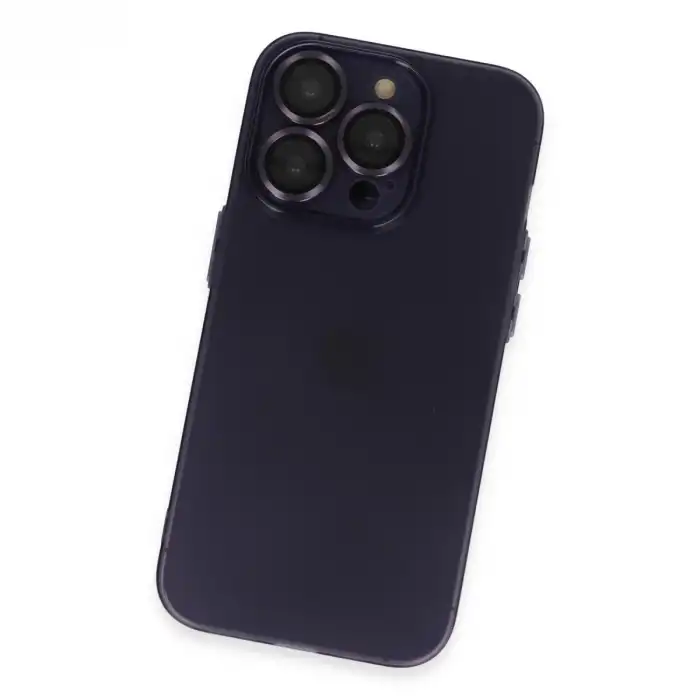 İphone 14 Pro Max Kılıf Luko Lens Silikon - Siyah