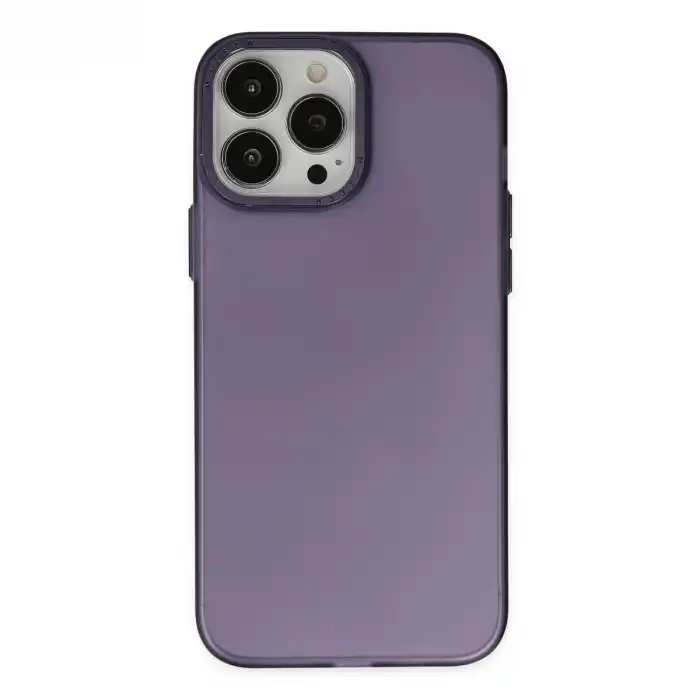 İphone 14 Pro Max Kılıf Modos Metal Kapak - Mor