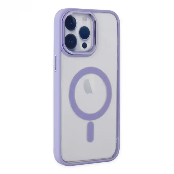 İphone 14 Pro Max Kılıf Room Magneticsafe Silikon - Lila