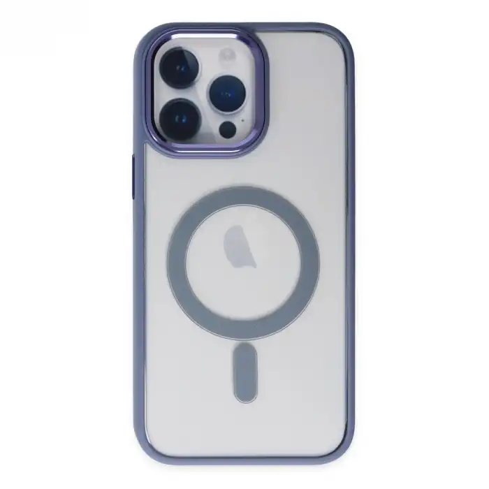 İphone 14 Pro Max Kılıf Room Magneticsafe Silikon - Sierra Blue