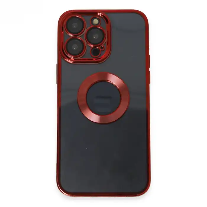 İphone 14 Pro Max Kılıf Slot Silikon - Kırmızı