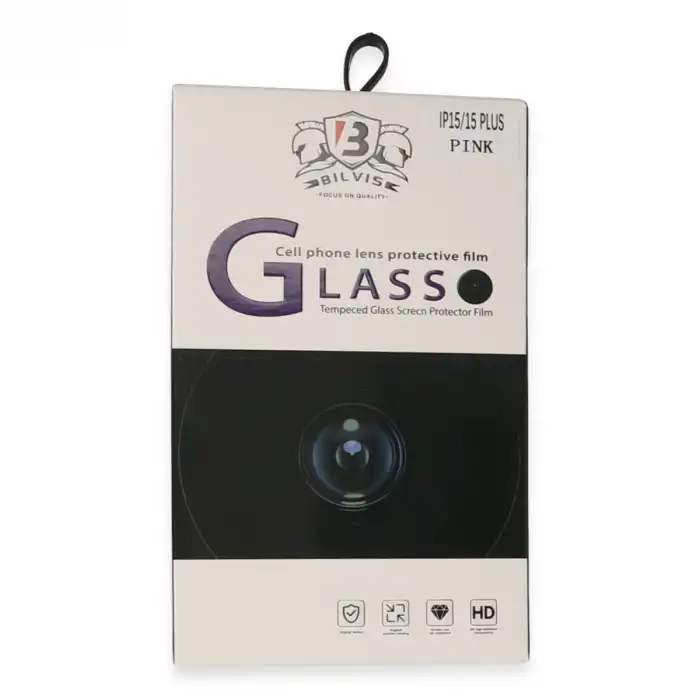 İphone 15 Bilvis Titan Kamera Lens - Pembe