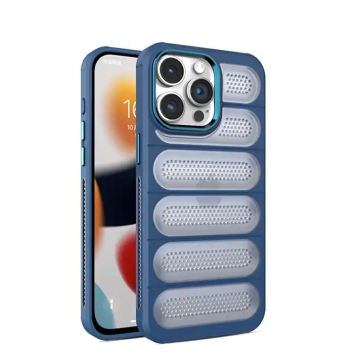 İphone 15 Pro Kılıf Airmax Silikon Kapak - Lacivert