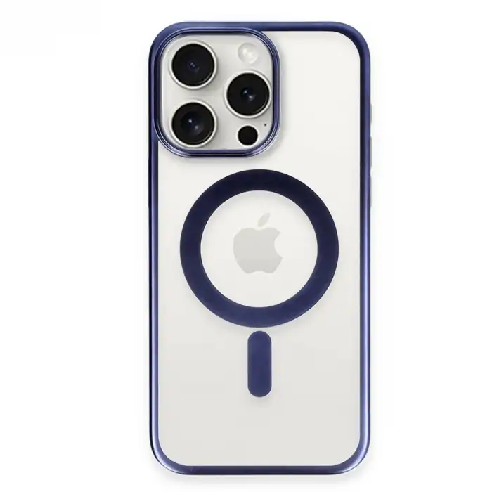 İphone 15 Pro Kılıf Erozi Magsafe Kapak - Lacivert