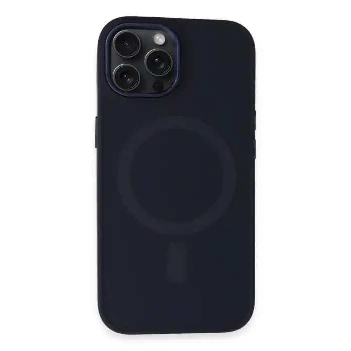 İphone 15 Pro Kılıf Oslo Magsafe Kapak - Lacivert