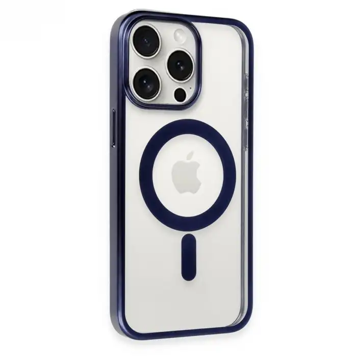 İphone 15 Pro Max Kılıf Erozi Magsafe Kapak - Lacivert