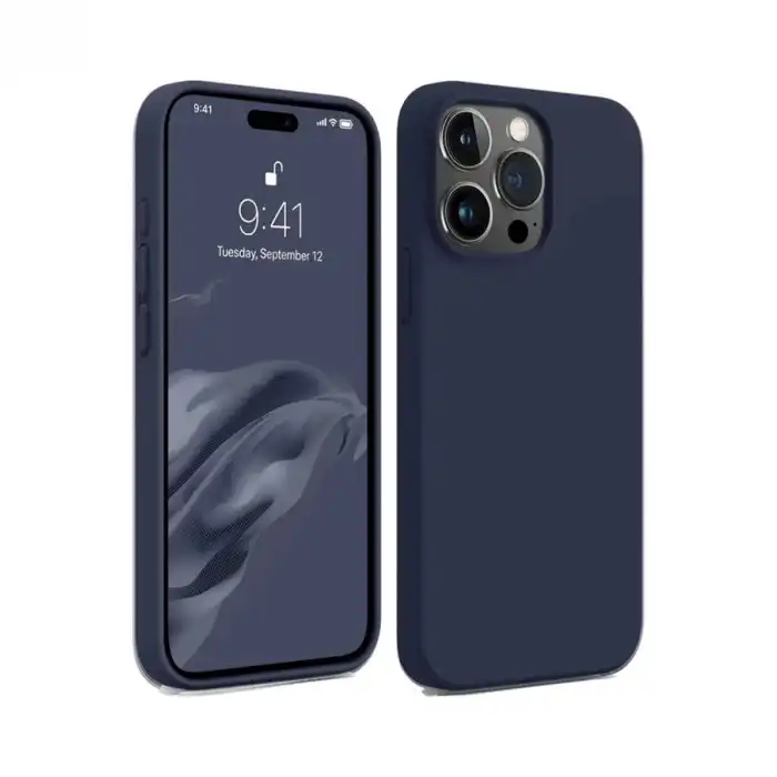 İphone 15 Pro Max Kılıf First Silikon - Lacivert