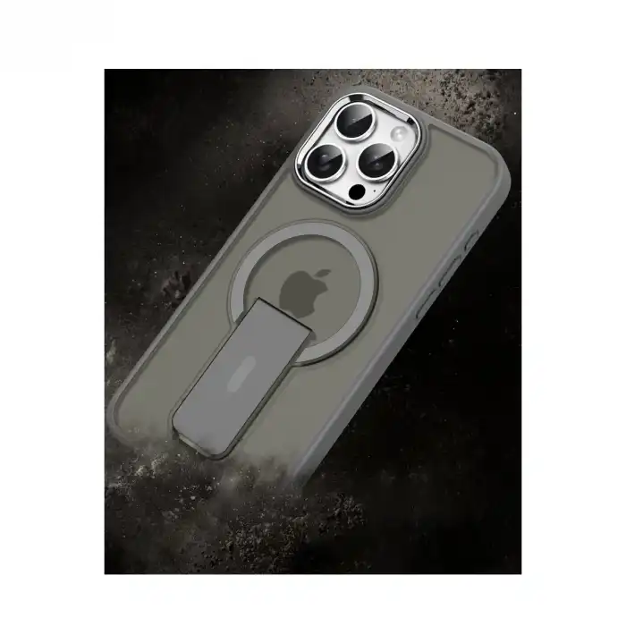 İphone 15 Pro Tork Magsafe Standlı Kapak - Lila