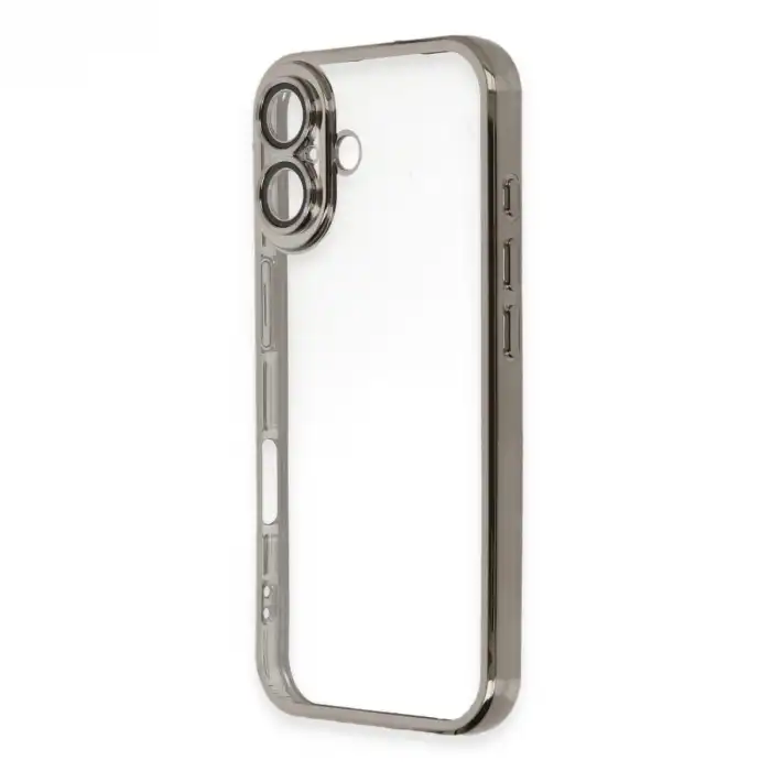 İphone 16 Kılıf Razer Lensli Silikon - Titanyum Gri