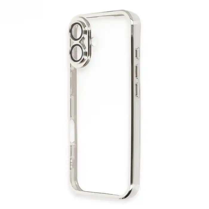 İphone 16 Plus Kılıf Razer Lensli Silikon - Gümüş