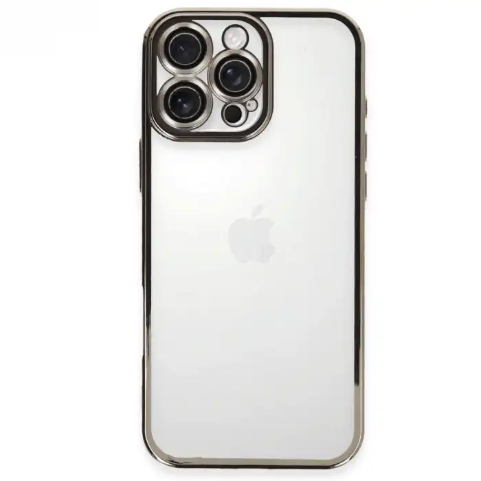 İphone 16 Pro Kılıf Razer Lensli Silikon - Titanyum Gri