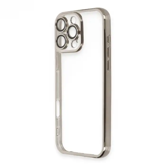 İphone 16 Pro Kılıf Razer Lensli Silikon - Titanyum Gri
