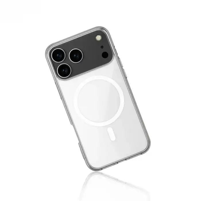 İphone 17 Pro Kılıf Magneticsafe Şeffaf Silikon - Şeffaf