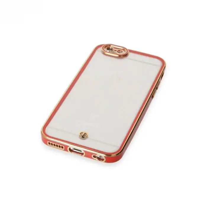 İphone 6 Kılıf Liva Lens Silikon - Kırmızı