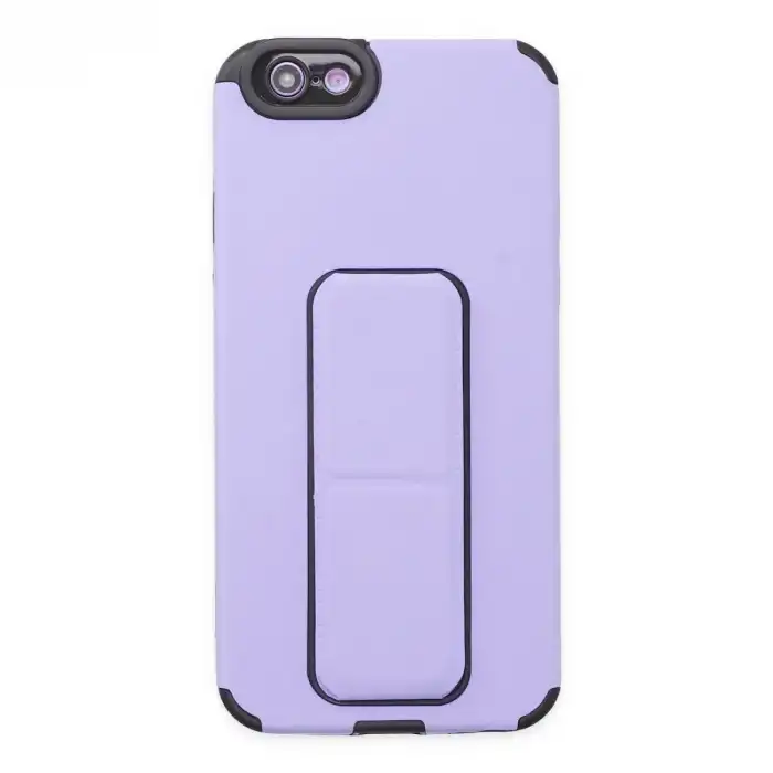 İphone 6 Kılıf Mega Standlı Silikon - Lila