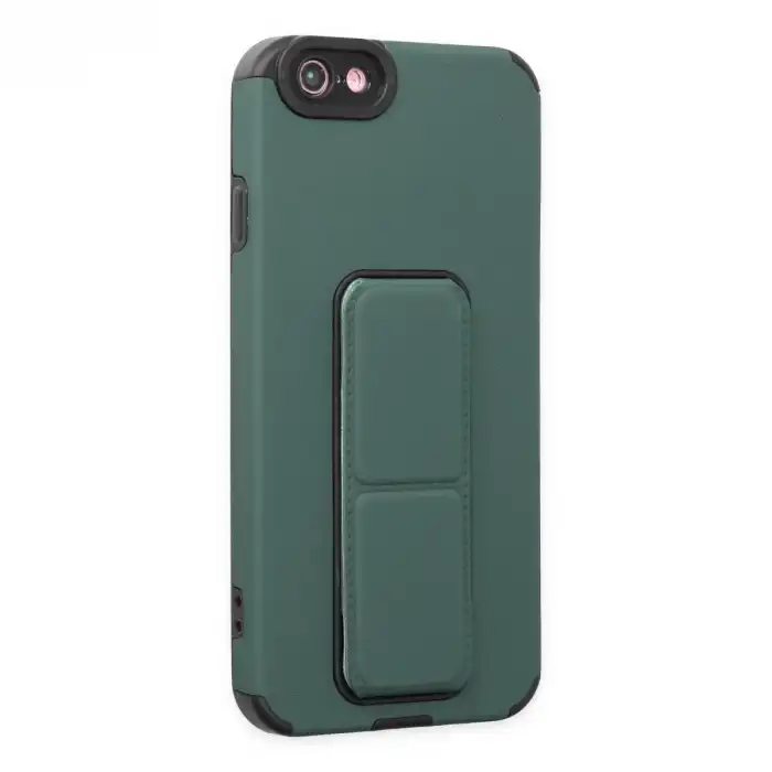 İphone 6 Kılıf Mega Standlı Silikon - Yeşil