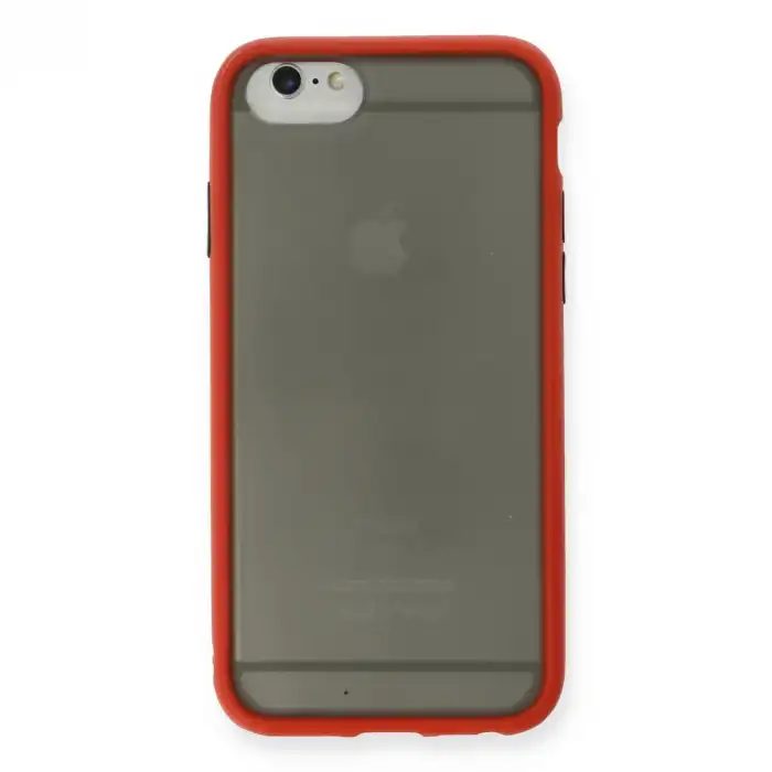 İphone 6 Kılıf Montreal Silikon Kapak - Kırmızı