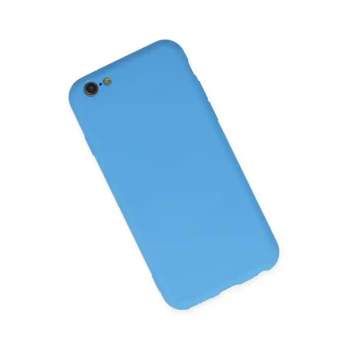 İphone 6 Plus Kılıf Nano İçi Kadife Silikon - Mavi