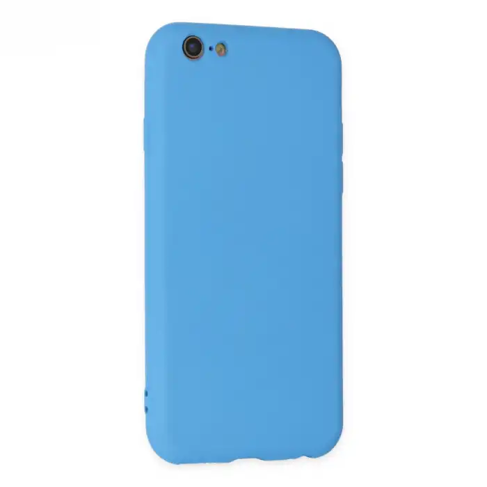 İphone 6 Plus Kılıf Nano İçi Kadife Silikon - Mavi