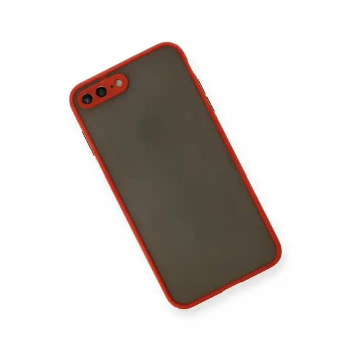 İphone 7 Plus Kılıf Montreal Silikon Kapak - Kırmızı