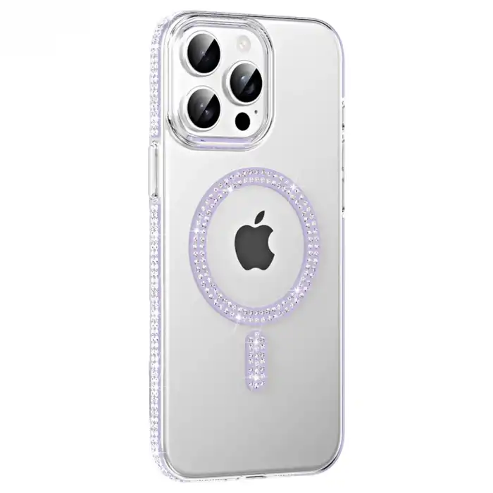 Joko Apple İphone 14 Pro Max Move Taşlı Magsafe Kapak - Lila