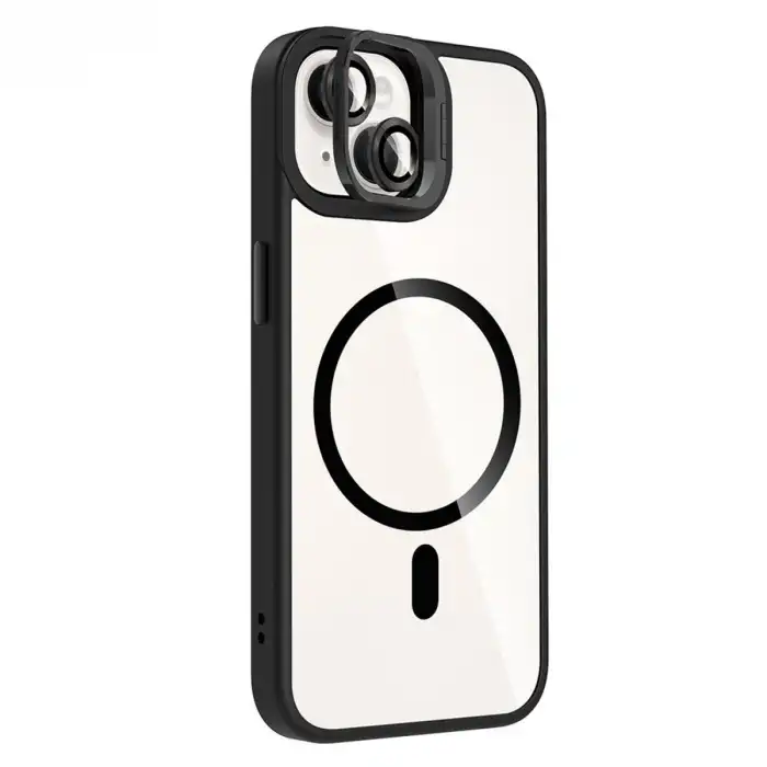 Joko Apple İphone 14 Remim Lensli Magsafe Standlı Kapak - Siyah