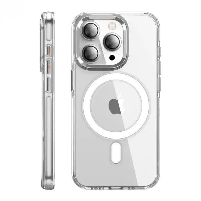 Joko Apple İphone 15 Pro Max Kılıf Crystal Magsafe Kapak - Şeffaf