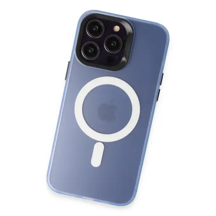 Joko Apple İphone 15 Pro Max Kılıf Mateks Magsafe Kapak - Sierra Blue