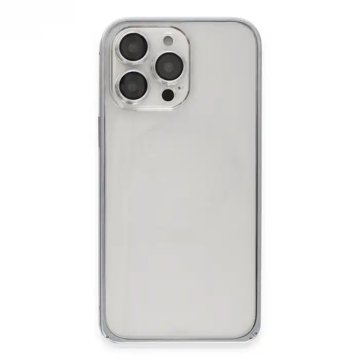 Joko Apple İphone 15 Pro Max Metal Bumper Mat Kapak - Gri
