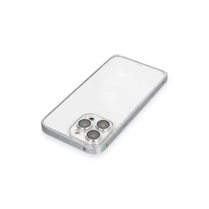 Joko Apple İphone 15 Pro Max Metal Bumper Mat Kapak - Gri