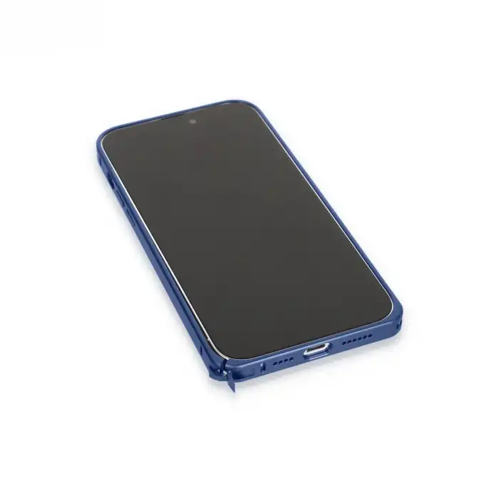 Joko Apple İphone 15 Pro Max Metal Bumper Mat Kapak - Lacivert