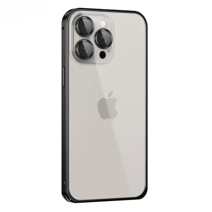 Joko Apple İphone 15 Pro Metal Bumper Mat Kapak - Siyah
