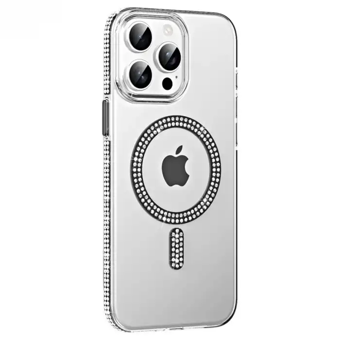 Joko Apple İphone 15 Pro Move Taşlı Magsafe Kapak - Siyah