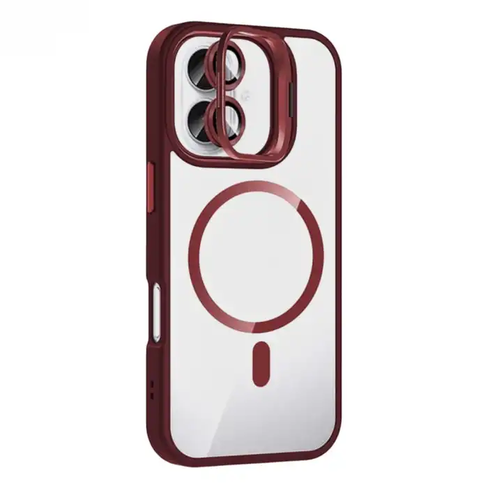 Joko Apple İphone 16 Plus Remim Lensli Magsafe Standlı Kapak - Bordo