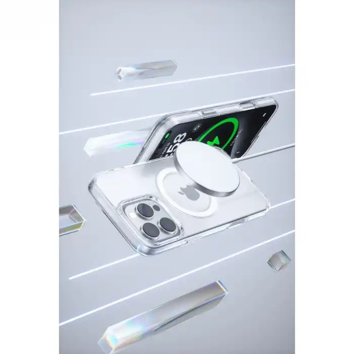 Joko Apple İphone 16 Pro Max Gleam Pc Sert Magsafe Kılıf - Şeffaf