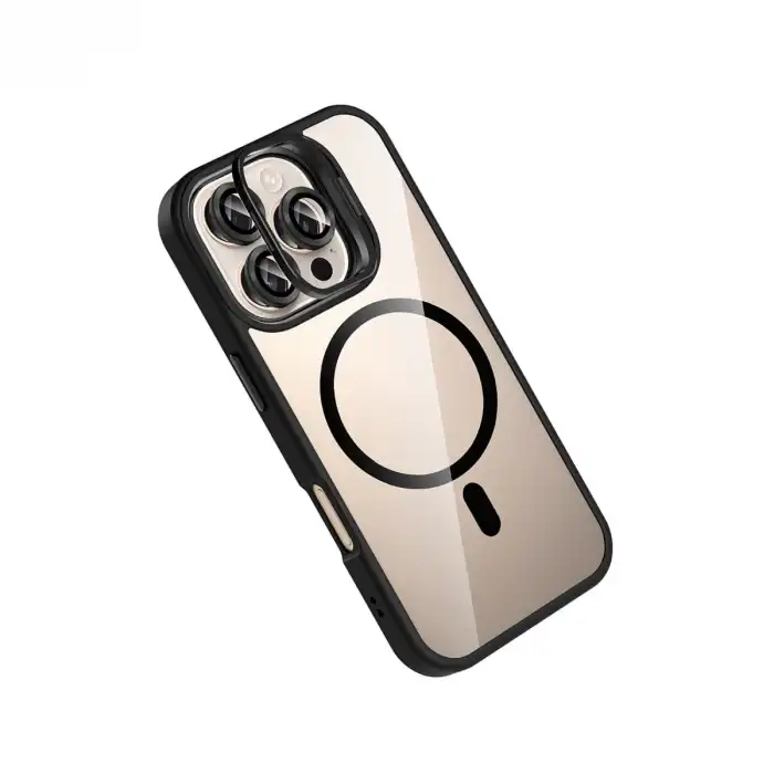 Joko Apple İphone 16 Pro Max Remim Lensli Magsafe Standlı Kapak - Siyah