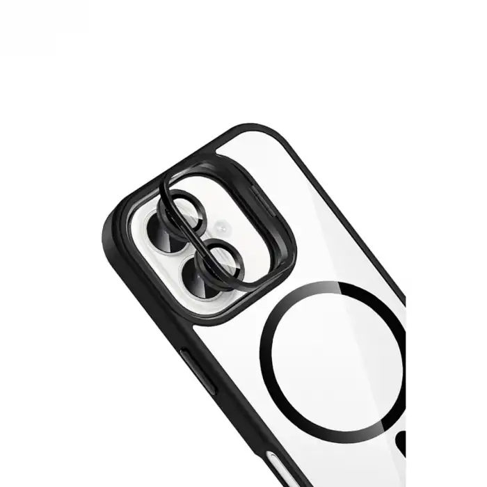 Joko Apple İphone 16 Remim Lensli Magsafe Standlı Kapak - Siyah
