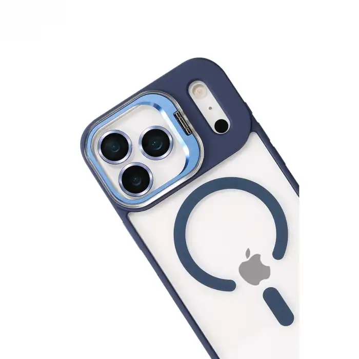 Joko Apple İphone 17 Pro Max Remim Lensli Magsafe Standlı Kapak - Lacivert