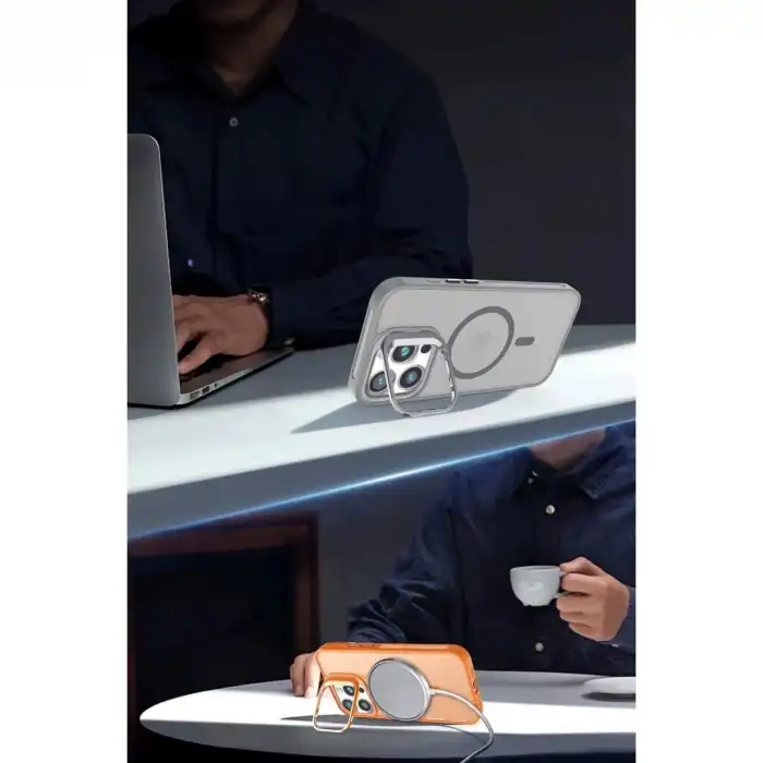 Joko İphone 16 Flet Lens Magsafe Kapak - Turuncu