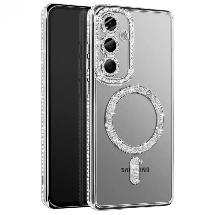 Joko Samsung Galaxy A57 5g Joke Simli Magneticsafe Kılıf - Gümüş