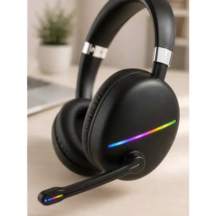 Kablosuz Bluetooth 5.0 Kulaklık RGB Işıklı Tasarım