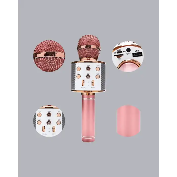 Kablosuz Bluetooth Karaoke Mikrofon  Yankı Efektli