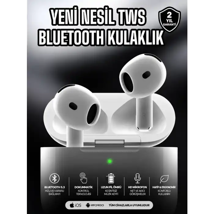 Kablosuz Bluetooth Kulaklık TWS ANC Özelliği Yüksek Ses Kaliteli