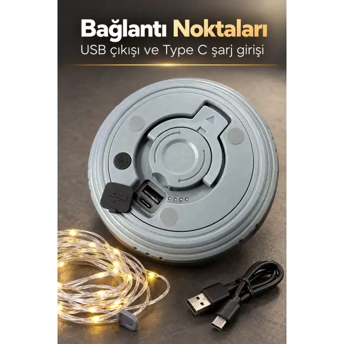 Kamp Lambası ve Şerit Işık USB Çıkışlı